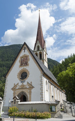 Fototapeta na wymiar Längenfeld, katholische Kirche, Tirol, Österreich