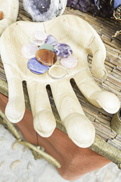 Hand with stones