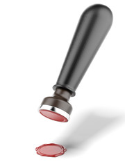 Fototapeta premium stamp and wax seal