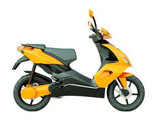 Modern scooter isolated