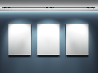 three white frame