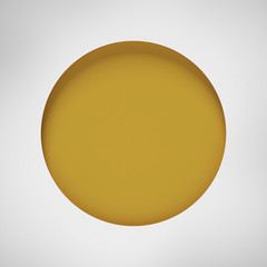 white paper notched out round bubble