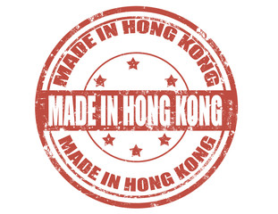Naklejka premium Made in Hong Kong-stamp