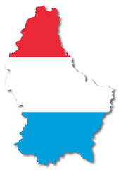 Carte / drapeau du Luxembourg