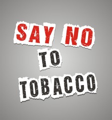 say no to tobacco poster