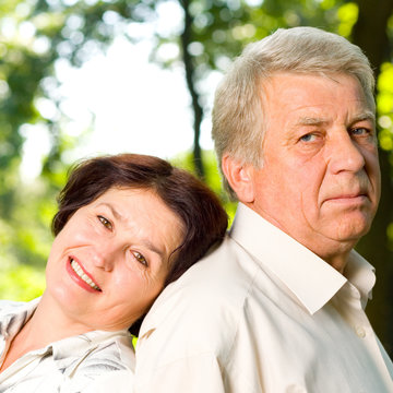 Senior happy couple, outdoors