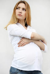 grymas kobiety w ciąży - obrazy, fototapety, plakaty