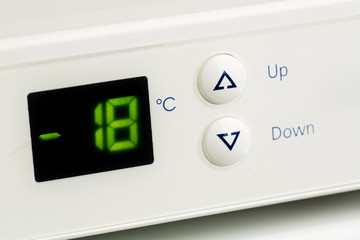 Freezer control buttons and display