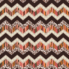 brown zizgzag seamless pattern