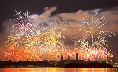 Fireworks celebrarion Redentore (venice, Italy)