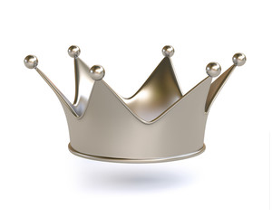 3D Platinum/Silver Crown