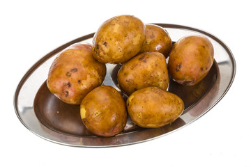 Young raw potato