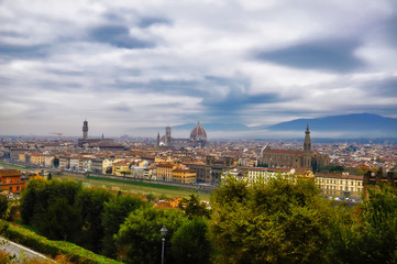 Obraz premium Cathedral of Santa Maria del Fiore at dusk, Florence, Italy