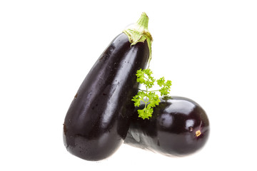 Ripe fhesh aubergine