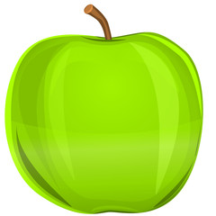 green apple, vector illustration