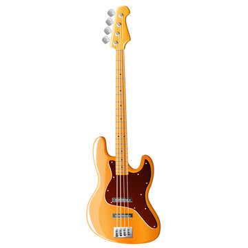 Bass guitar, vector illustration
