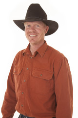 Fototapeta premium Cowboy upper body smile