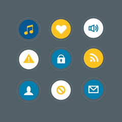 User interface flat icons