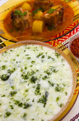 Delicious food in restaurant