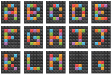 square alphabet set 1