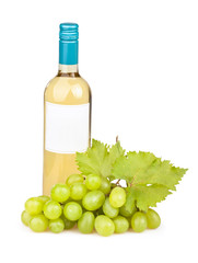 white grapes bottle wine