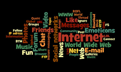 Internet word cloud
