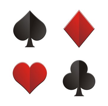 luxury heart, spade, club, diamond playing card symbol