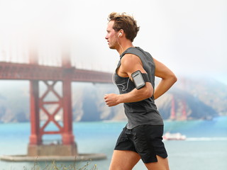 Running man - male runner in San Francisco