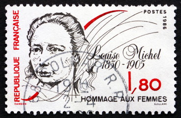 Postage stamp France 1986 Louise Michel, Anarchist