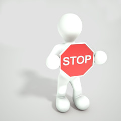 Stop sign man