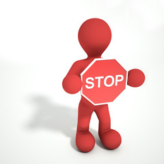 Stop sign man