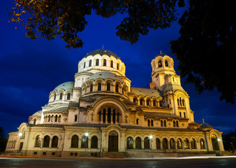 Fototapeta na wymiar Katedra Aleksandra Newskiego w stolicy Bułgarii-Sofii
