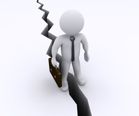 Businessman is in danger