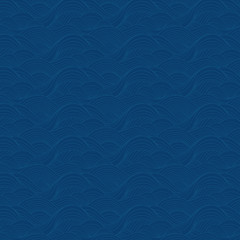 Seamless abstract hand-drawn pattern with waves