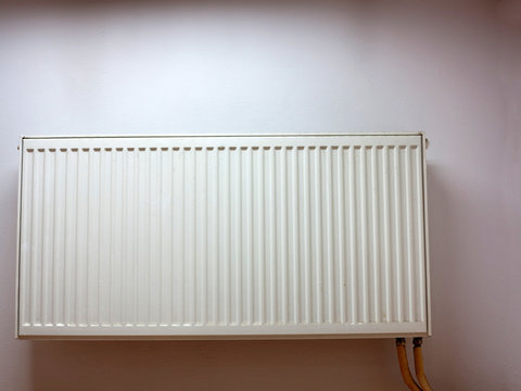 modern radiator at the wall