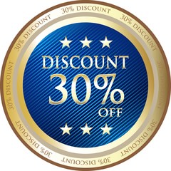 Thirty Percent Discount Blue Medal