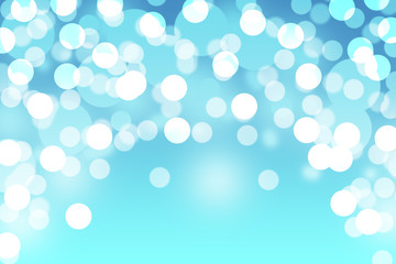 Blue bokeh abstract light background
