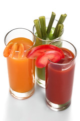 juice of carrots, celery and tomatoes