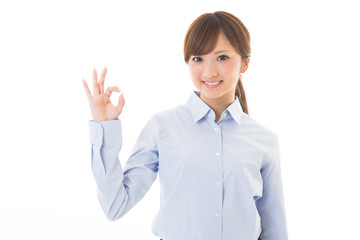 笑顔の女性　ビジネス