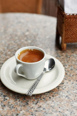 Espresso on table