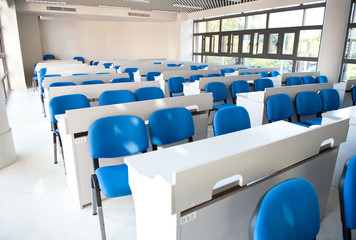 Empty college classroom