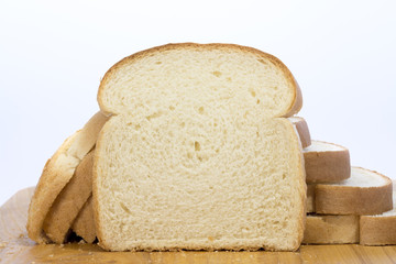 Slice of bread before a loaf