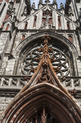 A fragment of an ancient Catholic cathedral in Kiev