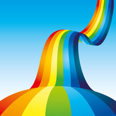 Vector background. Rainbow.