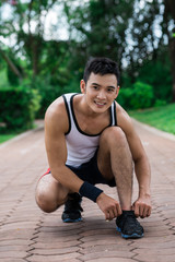 Happy jogger