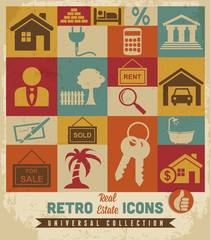 Real Estate icons set.Vector