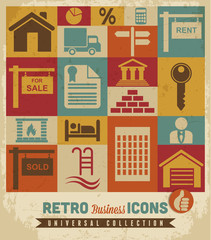Real Estate icons set.Vector
