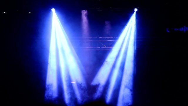 Stage lights on rock concert.
