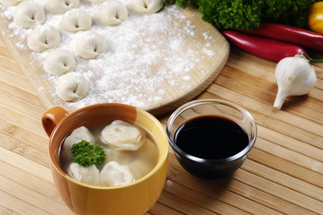 wonton soup asia food