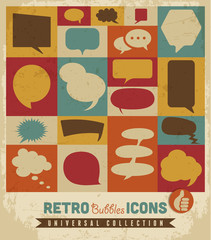 Retro speech bubbles set.Vector